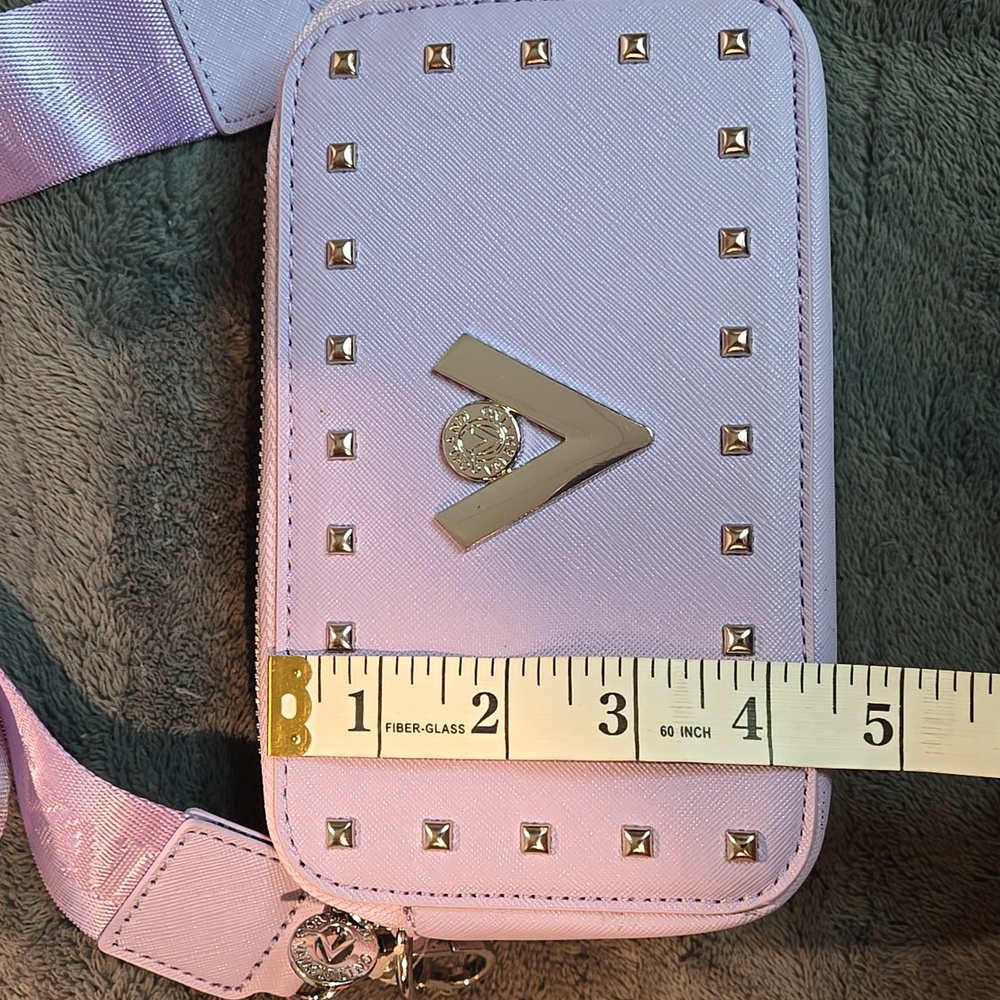 Valentino Orlandi Lavender Silver Studded Crossbody Bag - Picture 7 of 8